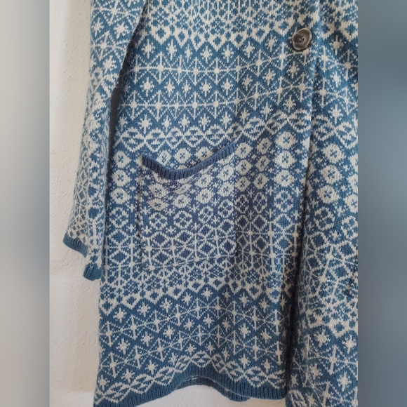 Graniph Japan Lady F Knit Long Cardigan Sweater Size Medium - Picture 10 of 14